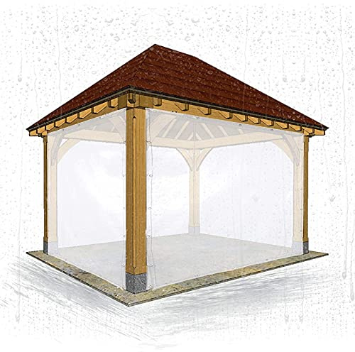 Lona transparente impermeable – Cortinas transparentes de jardín para pabellones, terrazas e invernaderos (1 x 1,8 m) – Cubierta antipolvo duradera