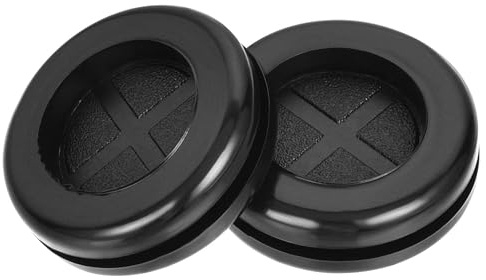 ROWORKX 4Pcs Round Rubber Grommets, 20mm Double-Sided Rubber Hole Plugs, Black Synthetic Rubber Wire Gaskets for Cable and Plug Protection | Synthetic Rubber Material, Rubber Hole Plugs for Cable and Plug Protection, Suitable for Wiring and Electrical Applications
