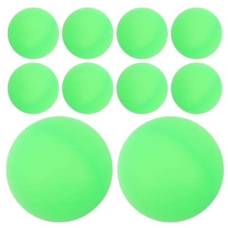 BESPORTBLE 50 Palline da Ping Pong Smerigliate Verdi da 40 Mm in Plastica Dura, Palline da Gioco per Lotterie, Decorazioni per Feste e Intrattenimento, Set per Attività Ricreative