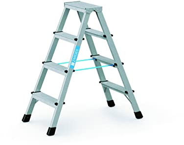 Zarges Eloxierte doppelseitige Stufen, 2 x 4 Sprossen, ZAR41264 | Eloxiert, beidseitig begehbar, 2 x 4 Stufen