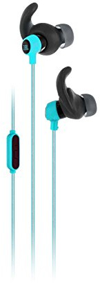 JBL Reflect Mini écouteurs intra-auriculaires 3,5 mm stéréo avec fil résistant à la transpiration avec télécommande 1 bouton et micro Bleu sarcelle