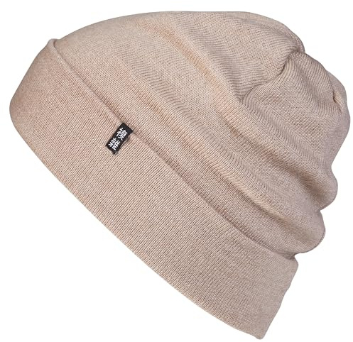 Enter the Complex® Merino Mütze Herren, Beanie Damen, 100% Merino Wolle, Warm und Dünn, Zweilagige Strickmütze