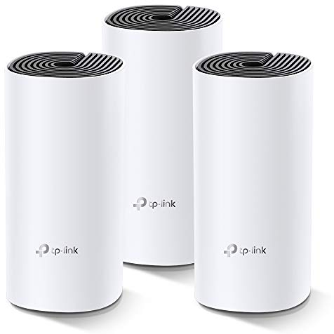 TP-Link Deco M4 Mesh WLAN Set (3er Pack), AC1200 Dual Band Router & Repeater, 2x Gigabit Ports für jede Einheit, empfohlen für Häuser mit 3-5 Schlafzimmern, Umfassender Jugendschutz