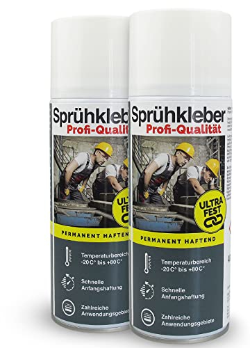 EVERGLUE Colle en spray avec tête de pulvérisation variable - 400 ml - Aérosol (3 x colle en spray avec tête de pulvérisation variable)