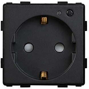 BSEED EU Standard WIFI Wandsteckdose 16Amp Steckdose 86mm*86mm Schwarz