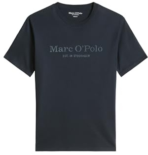 Marc OߴPolo Herren T-Shirt aus Bio-Baumwolle mit Rundhalsausschnitt, Blau (Dark Navy), XS