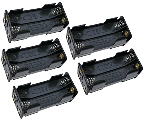 AЕRZETIX - C52756 - Satz von 5 Gehäuse/batteriehalter/batteriehalterung/batteriefach/ladegerät/Halterung für 4 batterien AAA 1.5 V - 52x24x24 mm - aus Kunststoff