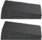 ZEONHEI Lot de 8 Assiettes Rectangulaires en Ardoise, 25 x 12 cm Plateau Fromage, Assiettes de Présentation et Service Pour Buffet, Service, Décoration, Noir