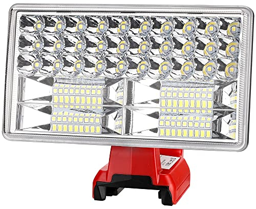 YEX-BUR Akku Lampe für Milwaukee 18V Akku, 30W 3300LM Led Arbeitsleuchte | 3 Lichtmodi, Mit USB-Anschluss, für Camping, Autoreparaturen, Notfall