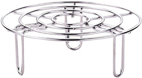 Steamer Insert Cooking Stand Stainless Steel Insert Rack Round Steam Rack Stainless Steel Steaming Rack for Baking Cooking Roasting