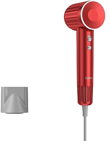 Laifen Haartrockner Retro-Serie 200 Million Negativ Ionen Föhn, Reisefön mit 110.000 U/min bürstenloser Motor für schnelles Trocknen, Hochgeschwindigkeit Fön geräuscharm mit Einzeldüse(Rot)