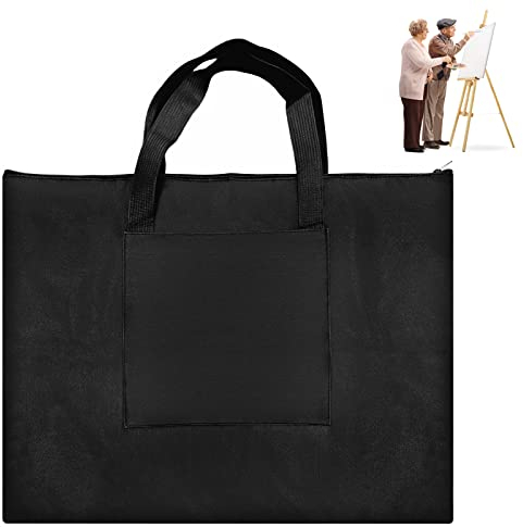 AMJKEJI Transporttasche für Zeichenplatte, Zeichenbrett Transporttasche A2 wasserdichte Zeichenbrett Tasche, A2 Kunstmappe Sammelmappe Tasche mit Griffen für Kunstutensilien, Zeichenmappen
