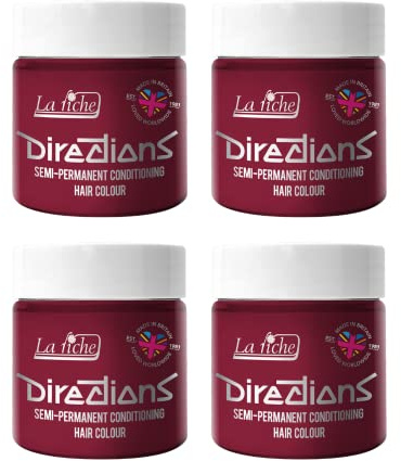 4 x La Riche Directions Semi-Permanent Hair Color 100ml Tub (Tulip)