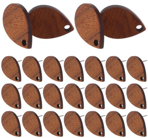 EXCEART Ohrstecker Aus Holz 30 Stück 1.70X1.20X1.10Cm Diy Ohrringpfosten Für Schmuckherstellung Kreatives Zubehör Für Individuelle Ohrschmuck Gestaltung Und Handwerk