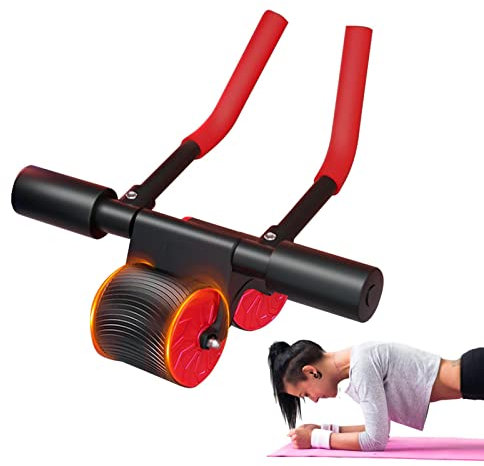 DISPRA Automatisches Ab Roller Rad, Bauchübungsrad mit Ellenbogenstütze, Automatisches Rebound Bauchrad für Fitness Bauchmuskeln für Anfänger und Core Training zu Hause und im Fitnessstudio