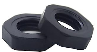 10 Stück M5-M63X1,5 Kunststoffmutter, metrisches Gewinde, Sechskant, schwarze Nylonmutter, Steigung 1,5 mm/2 mm (Color : 10pcs Black_M20X1.5)