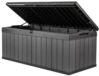 Keter Darwin Aufbewahrungsbox für den Außenbereich, 380 l, Grau