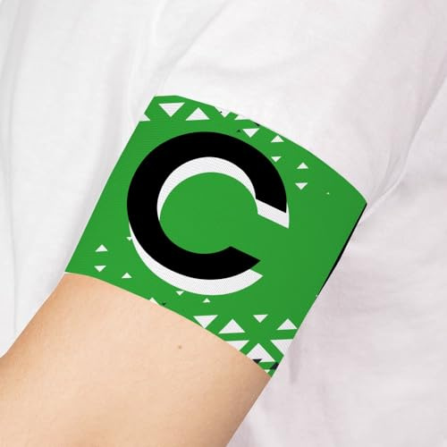 Wanapix | Brazalete de Capitán Personalizado | Banda con Escudo y Foto | Brazalete de Fútbol y Otros Deportes | Ajustable - 32 x 8 cm (Juvenil) | Verde