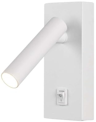 V-TAC Lampada da Parete Orientabile LED 2W con Interruttore per Illuminazione Casa e Interni - Faretto da Muro Bianco per Salotto, Camera, Lettura - Design Elegante - Applique - Luce Calda 3000K -
