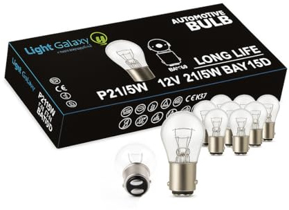 Light Galaxy ... Ihr Lichtlieferant 10x BAY15d P21/5W Bremslicht Birne Rücklicht Glühlampe 12V 21/5W Autolampe Kfz Kugellampe PKW Motorrad Anhänger