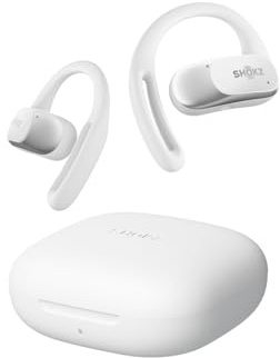 SHOKZ OpenFit Air Open-Ear-Design Bluetooth Kopfhörer mit 28 Stunden Wiedergabezeit | Farbe: Weiß