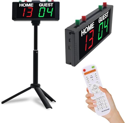 GAN XIN Marcador digital electrónico con temporizador de cuenta atrás de 1,5 pulgadas LED para baloncesto, bádminton interior, deportes al aire libre