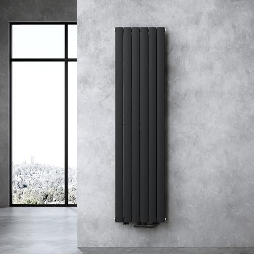 doporro Radiatore Verticale da Bagno 180x46cm, Radiatore a Pannello Termoarredo da Parete e Pavimento in Acciaio, Antracite