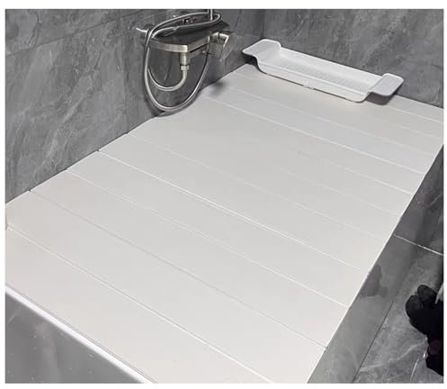 Bandeja Bañera Bandejas para Bañera Cubierta De Bañera, PVC Cubierta De Aislamiento Bañera 0,6cm Espesor Placa Antipolvo Experiencia SPA En Baño Familiar Plegable(80x180x0.6cm)