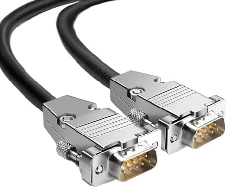 FNWXGMFZ Cable DB9 Cable Serial de Datos RS232 Cable COM con Pines DB9 Macho a Hembra Macho a Macho Hembra a Hembra con línea Recta o Cruzada(5M,M To M AllCoss)