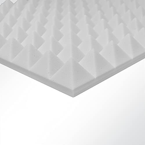 Quiet Please Basotect® Pyramidenschaum Noppenschaum hellgrau selbstklebend 1000x500x50mm Schallabsorber Schallschutz Schalldämmung