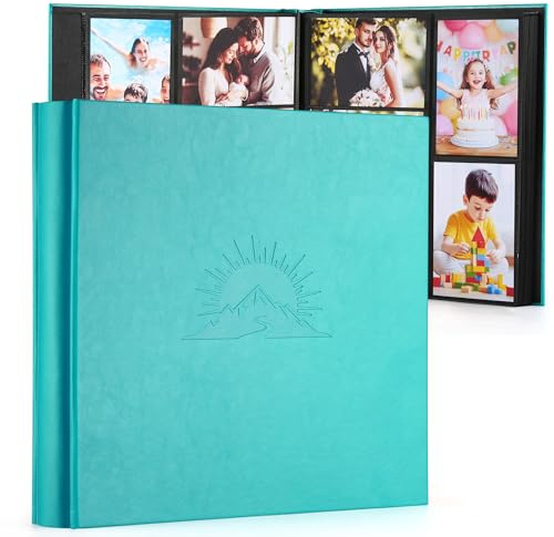 DazSpirit Photo Album 6x4 600 Pockets, Leather Cover with Elegant Embossed Pattern, Extra Large Capacity Wedding Anniversary Baby Family Momory Book, Classic Slip in Pages for Easy Organization