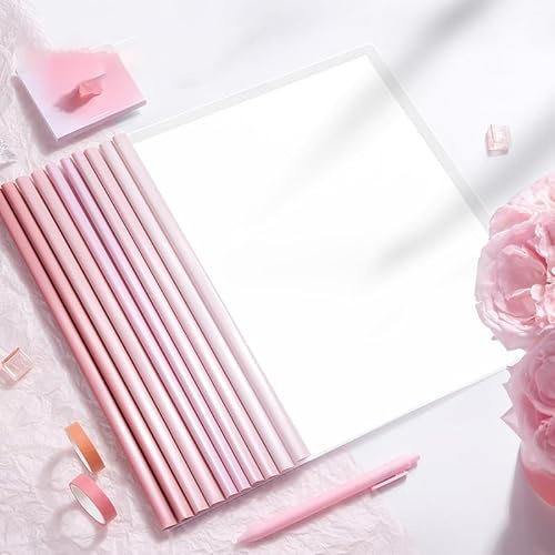 20 Stück A4 Bindemappen für Thermobindemaschine, Rückenbreite 10 mm, Klemmmappe A4, transparenter Deckel, Bewerbungsmappe für Büro, Schule, Archivierung, Dokumentenorganisator (Rosa)
