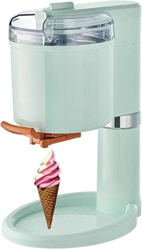 Macchina per Gelato Soft Serve, 1,0 Litri, Alluminio, Automatica, Coperchio Trasparente, Include Gelatiera E Adattatore