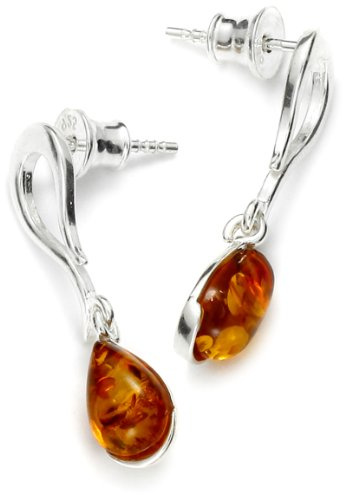 InCollections Damen-Ohrhänger 925/000 Sterlingsilber mit Bernstein 0010260118501