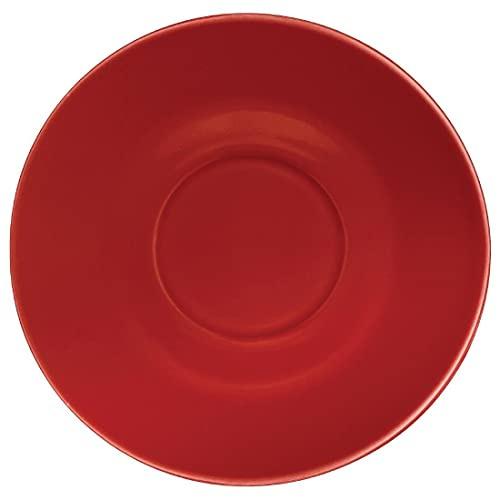 12 x Olympia Cafe platillos de porcelana, color rojo placa de café cocina restaurante