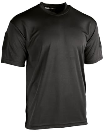 Mil-Tec Tactical Quick Dry T‑Shirt Herren • Taktisches Kurzarm-Shirt • Atmungsaktives & schnelltrocknendes Basic T-Shirt • Ideal als Sportshirt, Wandershirt, Arbeitsshirt