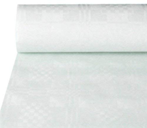 Papstar NEU Tischdecke weiß, Damastprägung, 50x1m