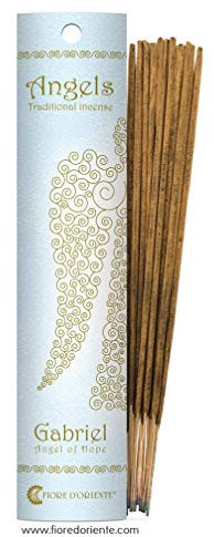 Fiore D'Oriente Angeli Incenso Gabriel 10 Bastoncini in Confezione Blu, bambù, Multicolore, 3 x 0.2 x 28 cm, unità