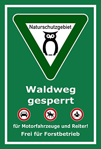 Melis-Folienwerkstatt Schild Naturschutzgebiet Waldweg - 45x30cm - Bohrlöcher - 3mm Aluverbund – 20 VAR S00359-037-E