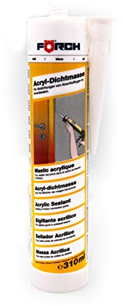 Förch Lot de 2 joints d'étanchéité en acrylique Blanc 310 ml