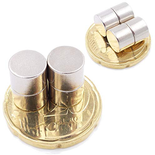Brudazon | 25 Scheiben-Magnete 8x6mm | N52 Güteklasse - Neodym-Magnete | Ideal für Modellbau, Foto, Whiteboard, Werkstatt, Kühlschrank | Magnetscheibe
