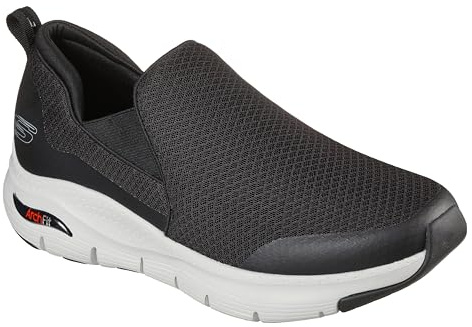 Skechers Arch Fit Banlin, Zapatillas para Hombre, Negro Blanco, 44 EU