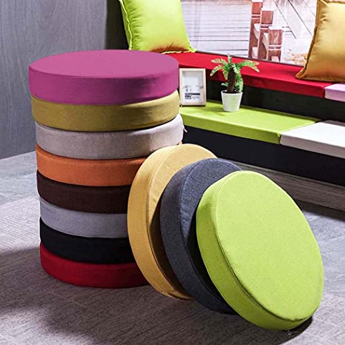 SWD TWTH Stuhlkissen, rund, 5 / 8 cm dick, 40 / 45 / 50 cm, für Zuhause, Esszimmer, Küche, Boden, Büro, Garten, rutschfest, waschbar, 40 x 40 x 5 cm, Grau, 40X40X5CM