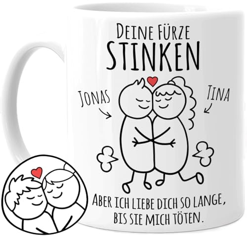 Cupdarling® Tasse Personnalisable - Tes Pets Sentent Mauvais - Couple Femme Homme - Saint Valentin - Anniversaire - Cadeau Humour - Amoureux