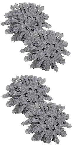 BESTonZON 16stücke Weihnachtsuntersetzer Filz Schneeflockenform Tischdeko Für Festliche Anlässe Langlebig Und Dekorativ Für Zuhause