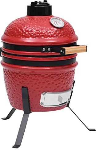 Furniture Home Tools 2in1 Kamado Barbecue Grill Smoker Keramik 56 cm rot