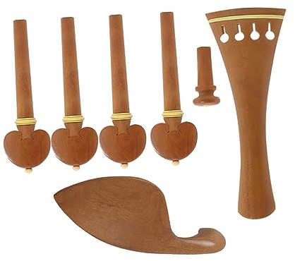 JOINPAYA 1satz Violin Zubehör Aus Jujube Holz Saitenhalter Kinnstütze Endpin Und Wirbel Für Violin-enthusiasten Einfache Installation Langlebig Und Stabil