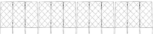 Lot de 4 treillis pliables pour plantes grimpantes, pots d'intérieur et concombres avec support pour parterre surélevé, idéal pour parc, plantes d'intérieur et jardinières d'intérieur