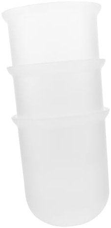 TOKIDNY Toilettenbürstenhalter Kunststoff Mit Becher Kompakt Langlebig Schlichter Bürstenbecher Für Bad Hotel Büro Platzsparend 3 Stück