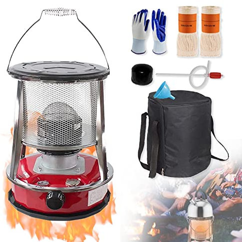 BomDog Stufe a Cherosene per Uso Interno, Stufa Non Elettrica, Stufa a Cherosene con Borsa per Stufa, Stufa a Olio Portatile Leggera/4.6L